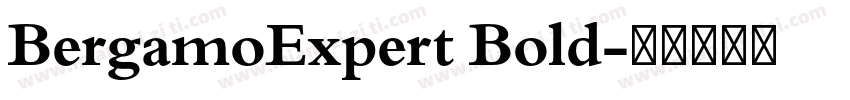 BergamoExpert Bold字体转换